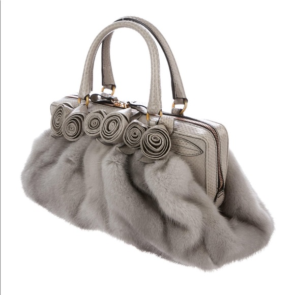 Valentino Atelier Rose Mink Bag - Picture 3 of 5